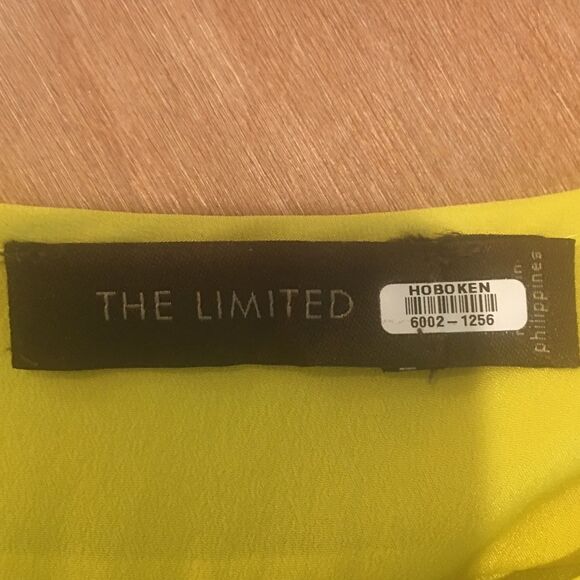 The Limited Yellow Scoop Neck Gold Button Blouse - Picture 12 of 14